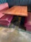 Restaurant Table, Solid Wood Top, Pedestal Base, 48in x 30in x 29.5in H