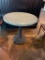 Restaurant Table, Granite-Like Top, Pedestal Base, 30in Round, 29in H
