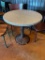 Restaurant Table, Granite-Like Top, Pedestal Base, 30in Round, 29in H