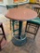 Pub Table, Granite-Like Top, Pedestal Base w/ Foot Rest, 30in W, 43in H