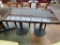 Restaurant Table, Single Pedestal Base, Solid Wood Top, 30in x 48in x 29.5in H