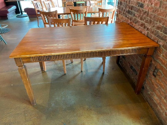 Solid Wood Dining Table, 60in x 30in x 29.5in H