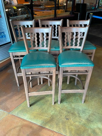 Lot of 7 Pub Stools / Bar Stools - Metal Frame, Padded Seat, Sold 7x$