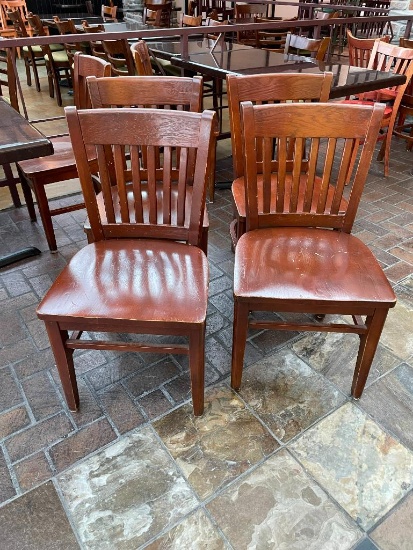 Restaurant Chairs, Solid Wood, Ladder Back, Sold 4x$