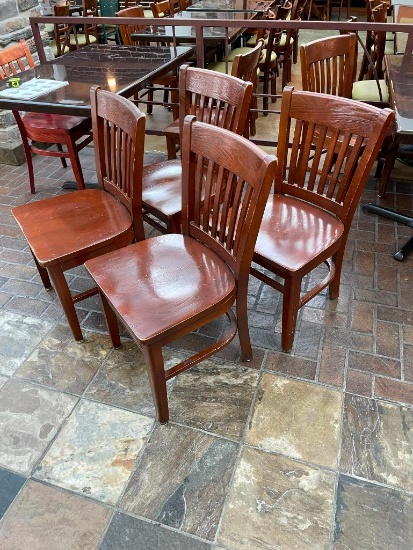 Restaurant Chairs, Solid Wood, Ladder Back, Sold 4x$