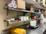 Lot of 2 NSF Stainless Steel Wall Mount Shelves, 108in x 15in ea Sold 2x$