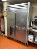 Traulsen Model G22010 2-Door Reach-In Commercial Freezer w/ Mobile Casters