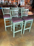 Lot of 7 Pub Stools / Bar Stools - Metal Frame, Padded Seat, Sold 6x$