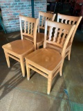 Restaurant Chairs, Lot of 4, Solid Wood Chairs, Sold 4x$