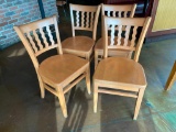 Restaurant Chairs, Lot of 4, Solid Wood Chairs, Sold 4x$