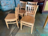 Restaurant Chairs, Lot of 4, Solid Wood Chairs, Sold 4x$