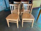 Restaurant Chairs, Lot of 4, Solid Wood Chairs, Sold 4x$