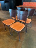 Restaurant Chairs, Lot of 12, HD Metal Frame w/ Solid Wood Seat, Die Cut Paradise Chair Back Sold