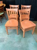 Restaurant Chairs, Solid Wood, Contemporary Design Wave Back, Sold 14x$