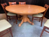Wood Round Table w/ Claw Feet - 60in Round, 29.5in H