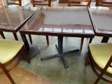 Restaurant Table, Single Pedestal Base, Solid Wood Top, 30in x 30in x 29.5in H