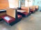 Bank of Booths, 4 Booths, 3 Back to Back, 1 End Cap, 3 Tables (30in x 48in x 29in)