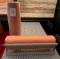 24in Butcher Paper Cutter w/ 2 New Rolls of 24in Pink Butcher Paper x 700 Feet / ea Roll