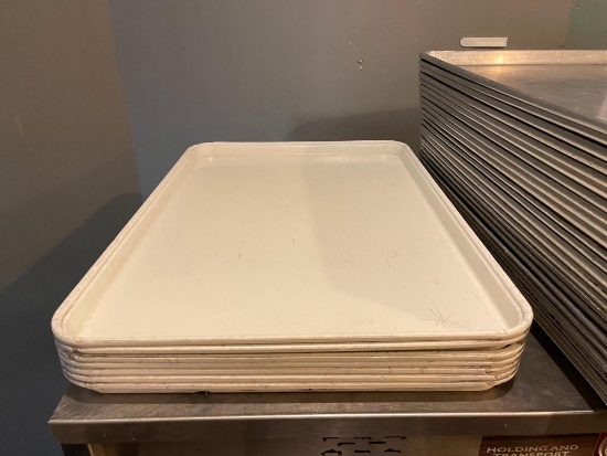 Lot of 7 Camtray, Cambro NSF Cafeteria Trays