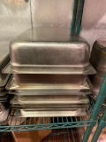 Lot of 7 Full Size Stainless Steel Steam Pans