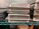 Lot of 8 Full Size Stainless Steel Steam Pans