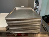 Lot of 23 Full Size Aluminum Sheet Pans, 18in x 26in, Sold 23 x's the money