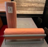 24in Butcher Paper Cutter w/ 2 New Rolls of 24in Pink Butcher Paper x 700 Feet / ea Roll