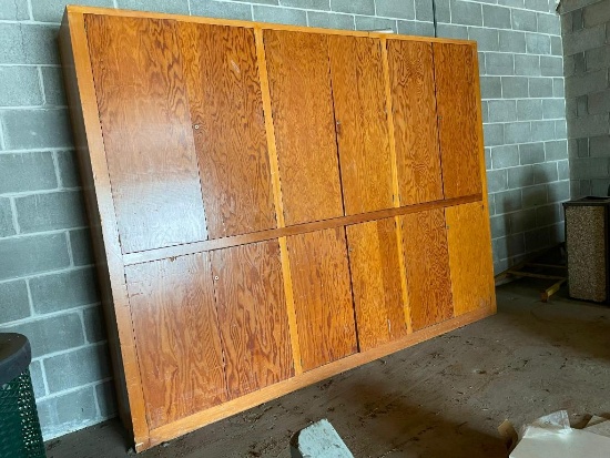 Large Wood Storage Cabinet w/ Shelves