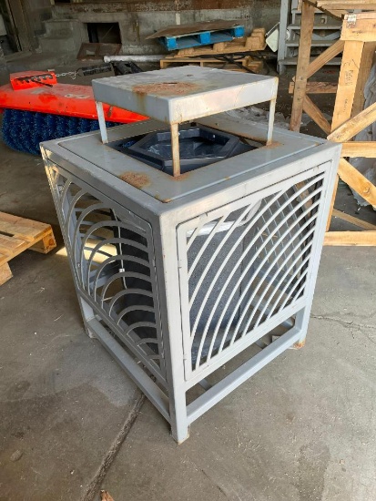 Metal Park Trash Receptacle
