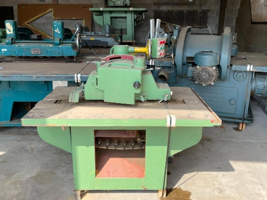 Industrial Table Saw or Straight Line Rip Saw (No Apparent ID Tag)