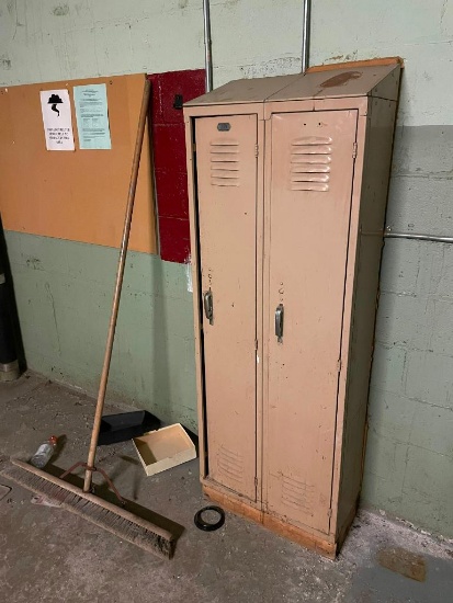 Locker Unit and Broom