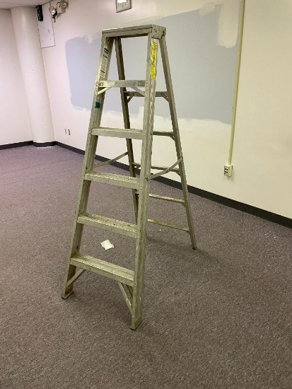 Werner Duty-Master Model 406, 6ft Aluminum A-Frame Ladder, 300lb Capacity