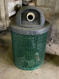 HD Metal Web/Mesh Park Trash Receptacle Container w/ Dome Lid (No Can)