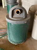 HD Metal Web/Mesh Park Trash Receptacle Container w/ Dome Lid (With Can)