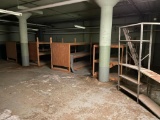 Contents of Basement Room, Shelving, Ladder, Misc.