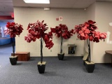 Lot of 4 Artificial Trees