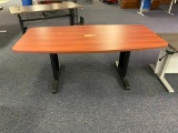 Conference Table, Missing Plastic Trim Piece in Center Cord Hole