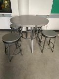 Round High Top Table w/ 4 Matching Chairs Designed by Steve Silver Co.