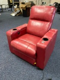 Larson DS Powered Theater Seat, Recliner, Cranberry, Drink Holders, Item: 1985-178-114