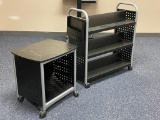 Mobile Metal Bookshelf and Table