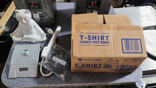 Ingredient Scale and Misc. Items, T-Shirt Bags