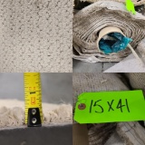 41 Ft Long x 15 Ft Wide Roll of New Carpet, See Photos for Thickness and Color