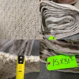 31-6 Ft Long x 15 Ft Wide Roll of New Carpet, See Photos for Thickness and Color