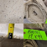 99 Ft Long x 12 Ft Wide Roll of New Carpet, See Photos for Thickness and Color