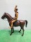 Marx Toy Cowboy on Horse Action Figure