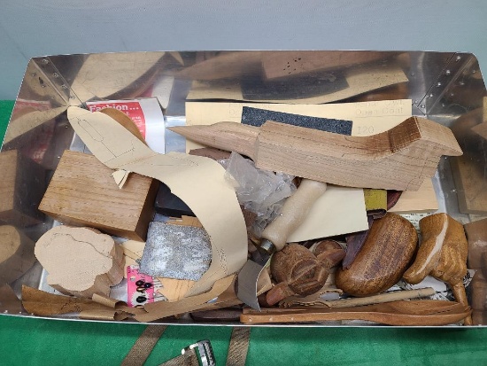 Box of Carving Tools and Supplies