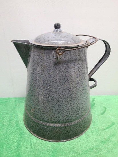 Vintage Graniteware Enamel Coffee Pot