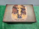 Col. W.F. Cody Buffalo Bill - Wood Box - Folk Art Box