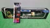 NOS Hasbro Star Wars Yoda's Lightsaber w/ Orig. Box, Extends 2 Ft, Star Wars Pez NOS