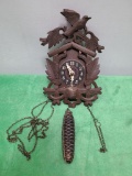 Miniature Cuckoo Clock, 1 Missing Weight, As-Is
